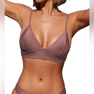 NWT Women Swimsuit Triangle Bikini Top‎ with Adjustable Shoulder Stra SIZE L